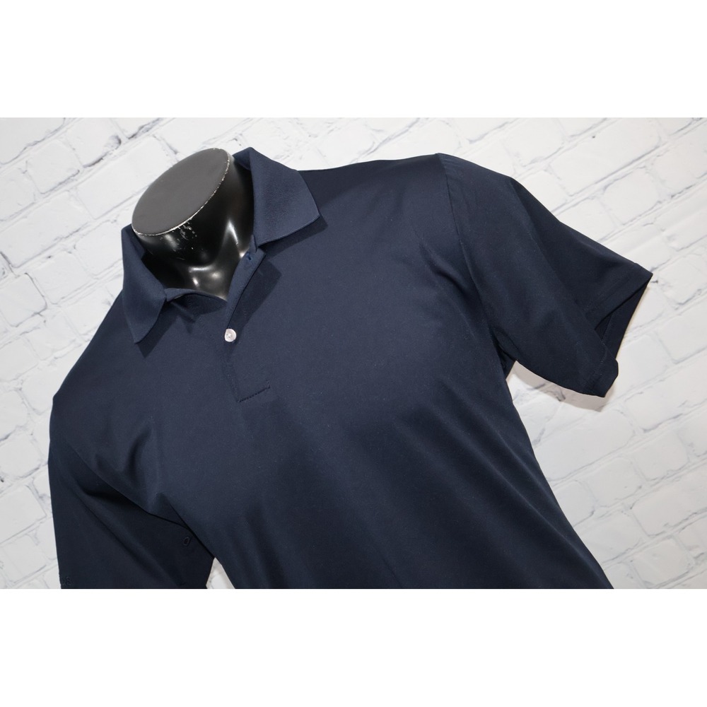 Bonobos Golf Polo Mens Large Navy Blue Polyester Slim Fit Performance Shirt